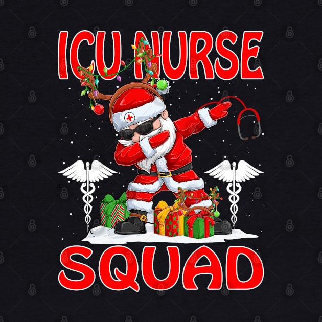 Christmas Icu Nurse Squad Reindeer Pajama Dabing Santa by intelus